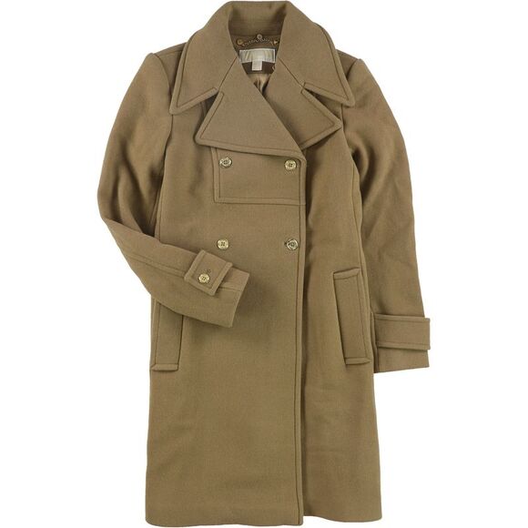 Michael Kors Womens Double Breasted Jacket, Beige, NWT